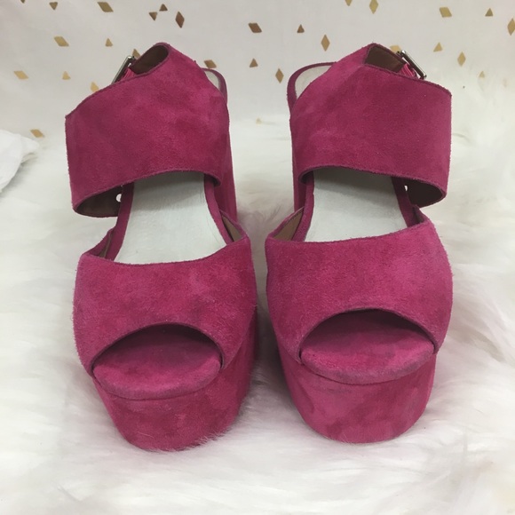 Jeffrey Campbell Shoes - Jeffrey Campbell Umeko Fuscia Suede Platform Shoe